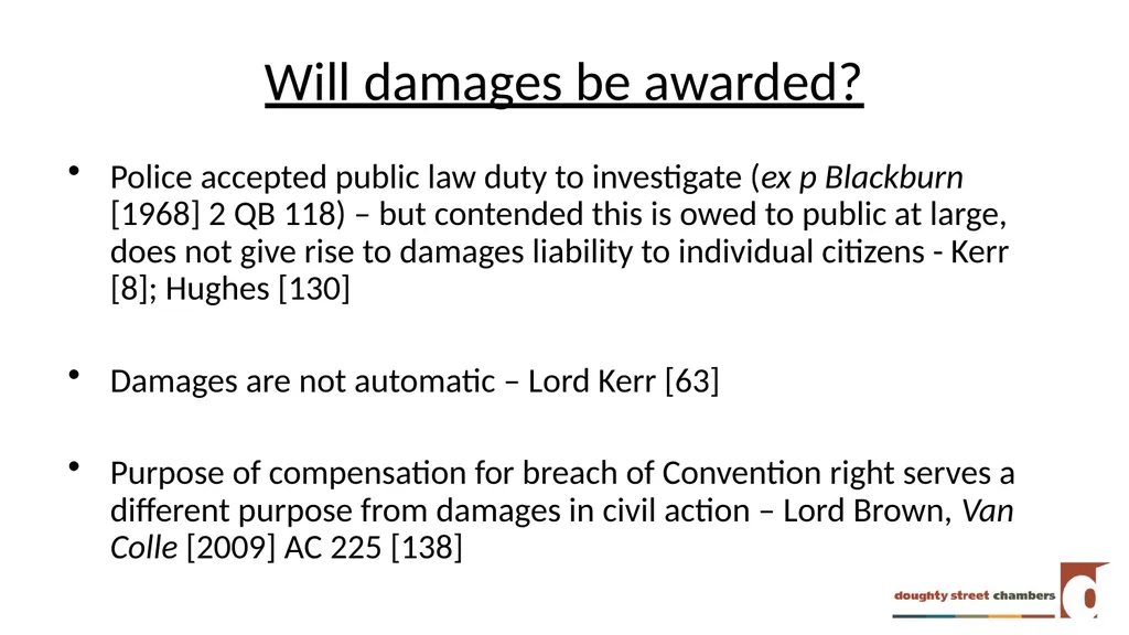 DSD v COMMISSIONER OF POLICE FOR THE METROPOLIS - slide 23 of 26