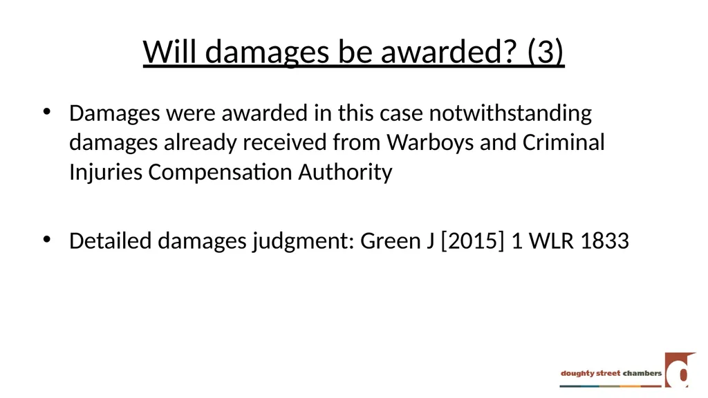 DSD v COMMISSIONER OF POLICE FOR THE METROPOLIS - slide 25 of 26