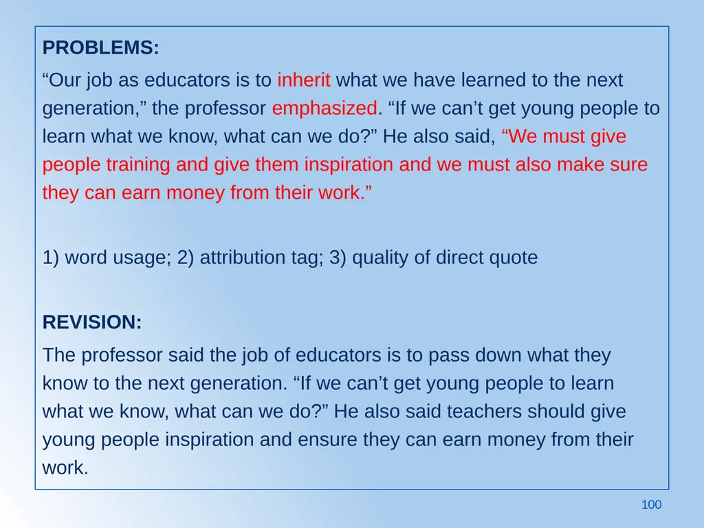 Writing Like an Educated English Speaker Kathryn - slide 100 of 125
