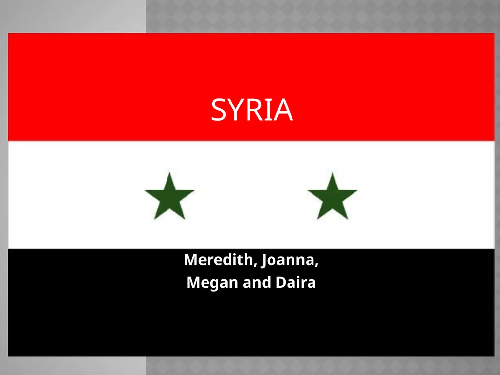 Syria Meredith, Joanna, Megan and Daira SYRIA - slide 1 of 24