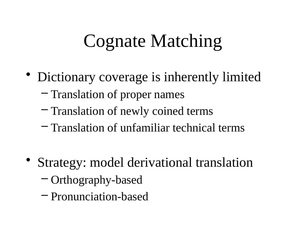 Multilingual Information Retrieval Doug Oard - slide 46 of 53