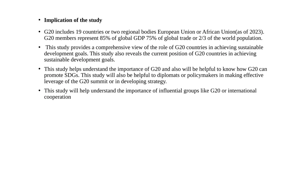 “ The G20 and Sustainable Development Goal: - slide 12 of 13
