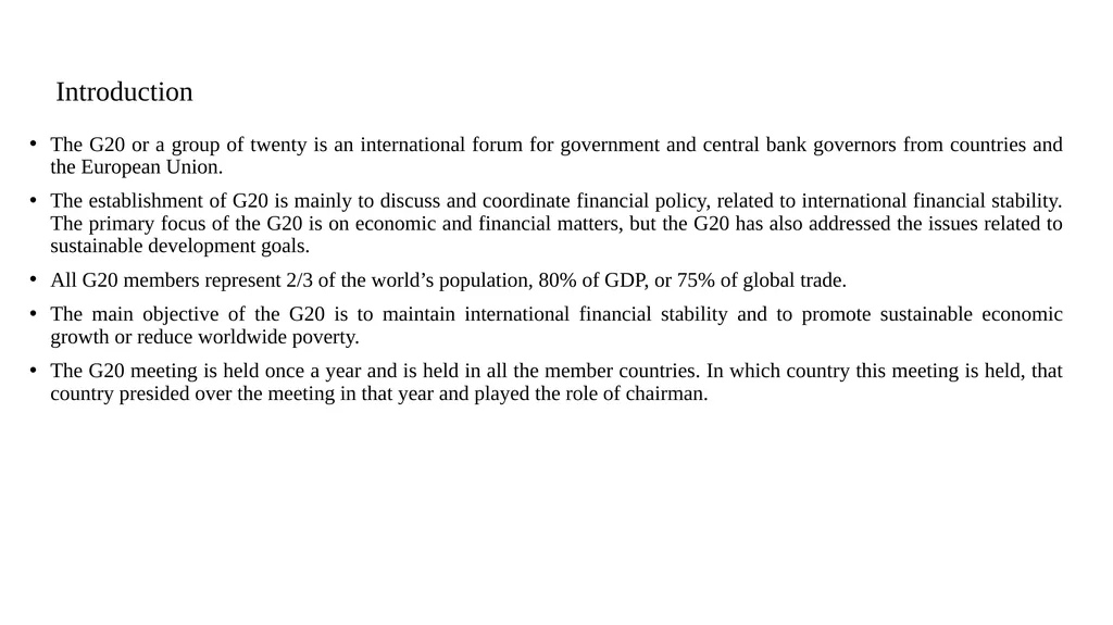 “ The G20 and Sustainable Development Goal: - slide 2 of 13