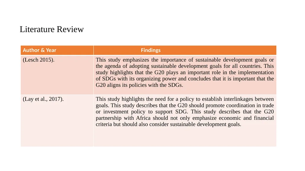 “ The G20 and Sustainable Development Goal: - slide 4 of 13
