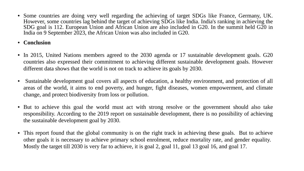 “ The G20 and Sustainable Development Goal: - slide 11 of 13