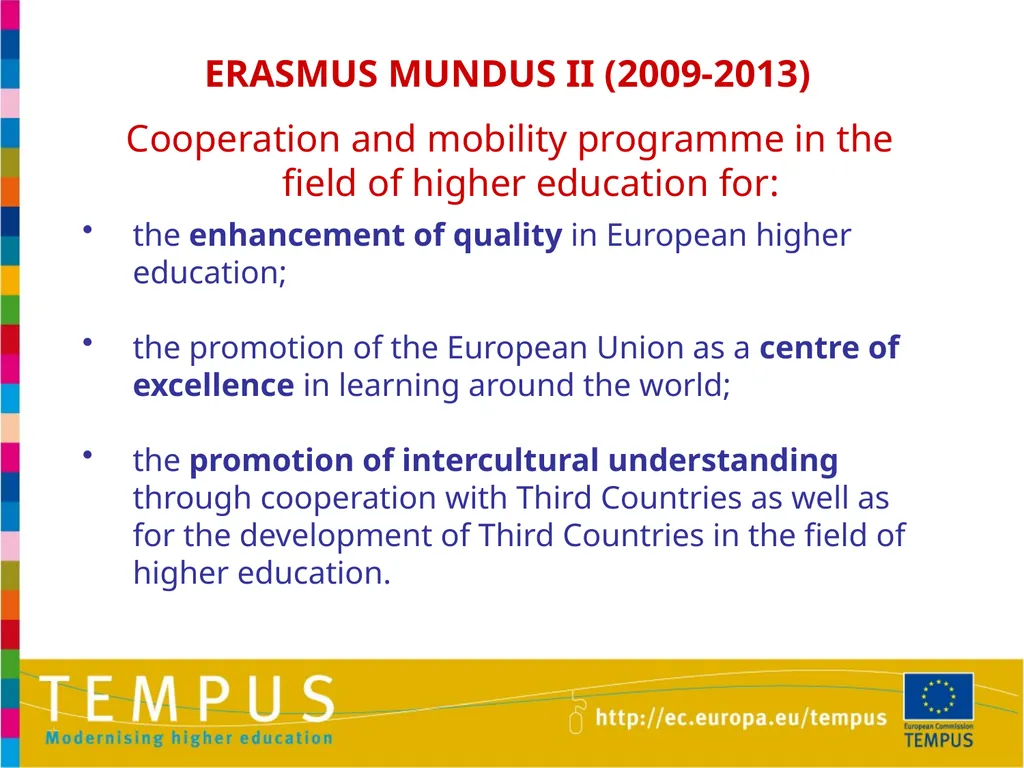 1 TEMPUS INFORMATION DAYS OTHER EU PROGRAMMES IN - slide 4 of 37