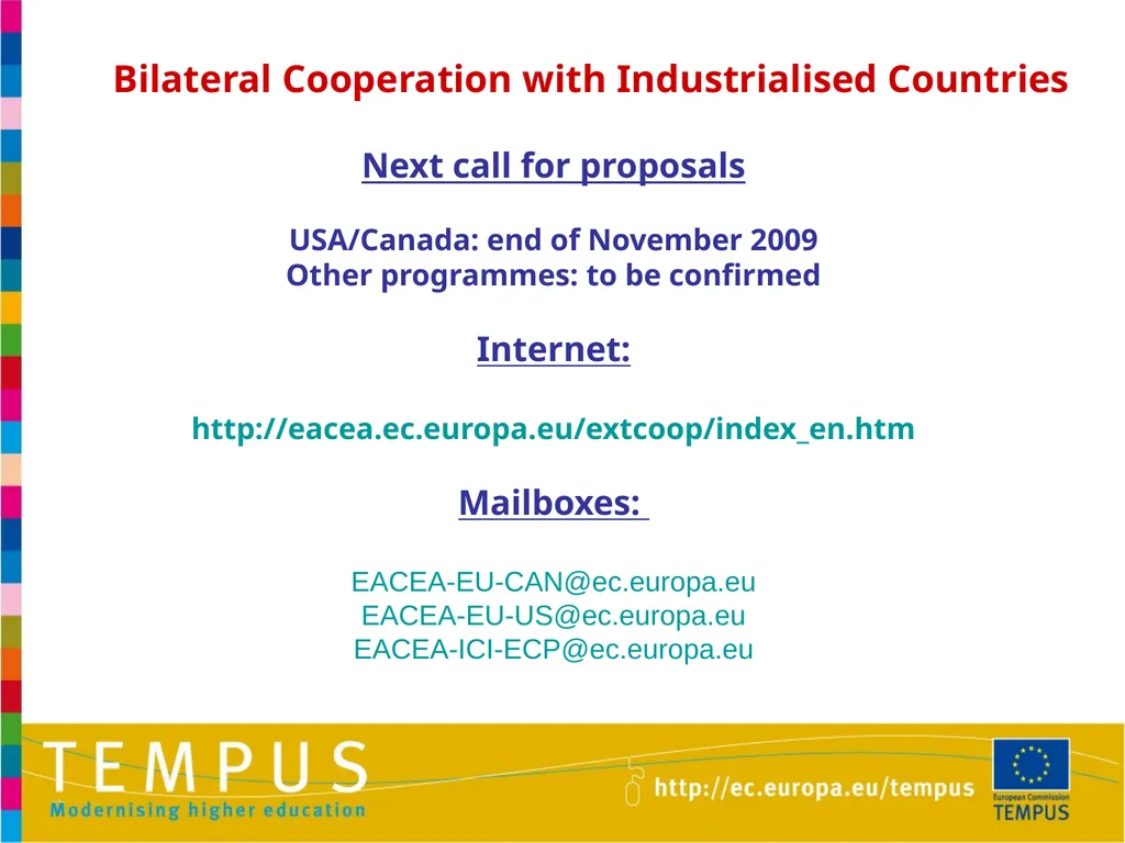 1 TEMPUS INFORMATION DAYS OTHER EU PROGRAMMES IN - slide 37 of 37