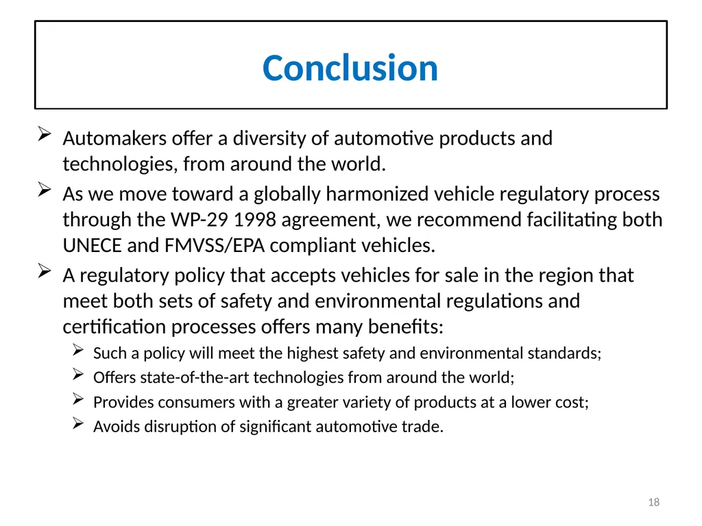Automotive Regulations and Certification - slide 18 of 25