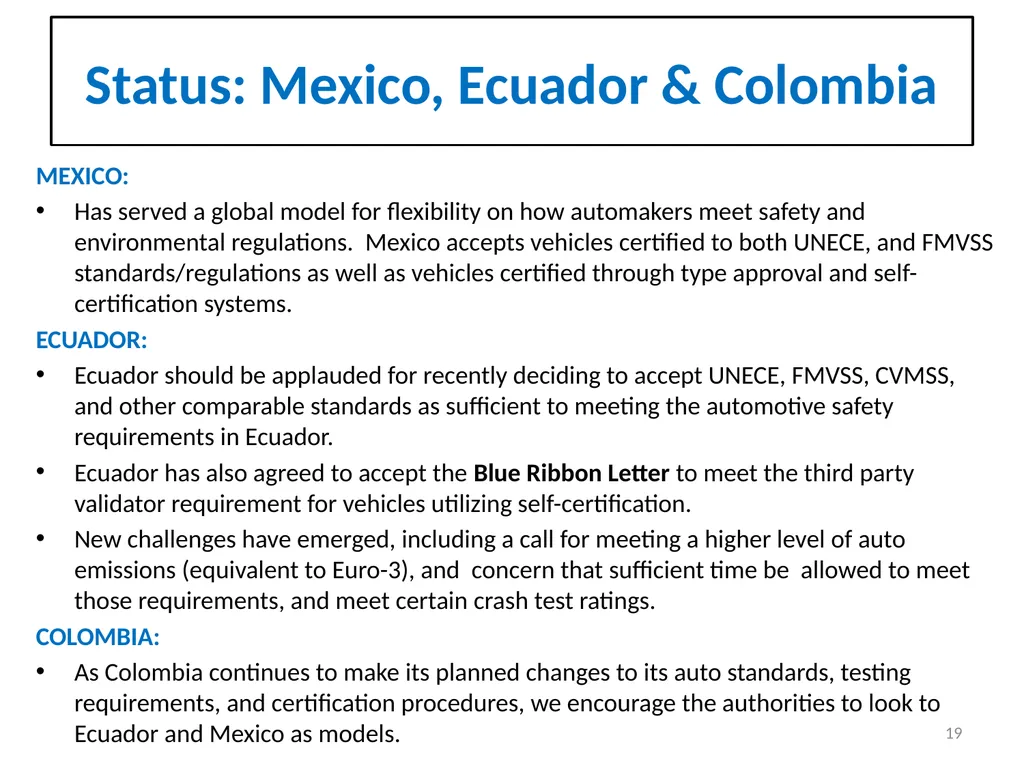 Automotive Regulations and Certification - slide 19 of 25