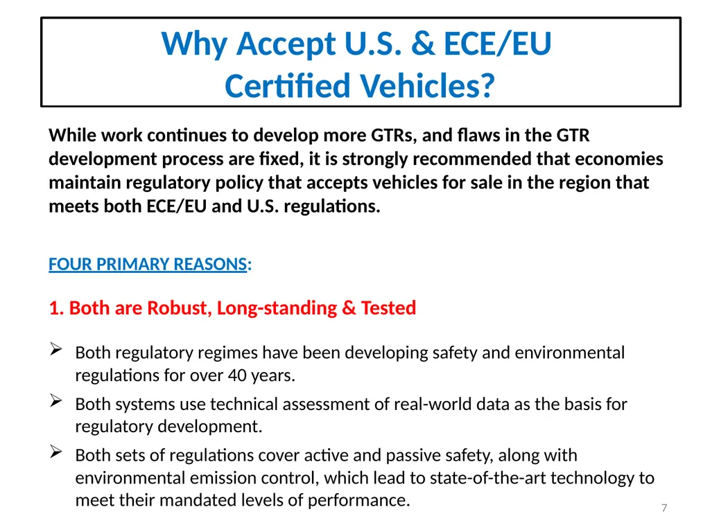 Automotive Regulations and Certification - slide 7 of 25