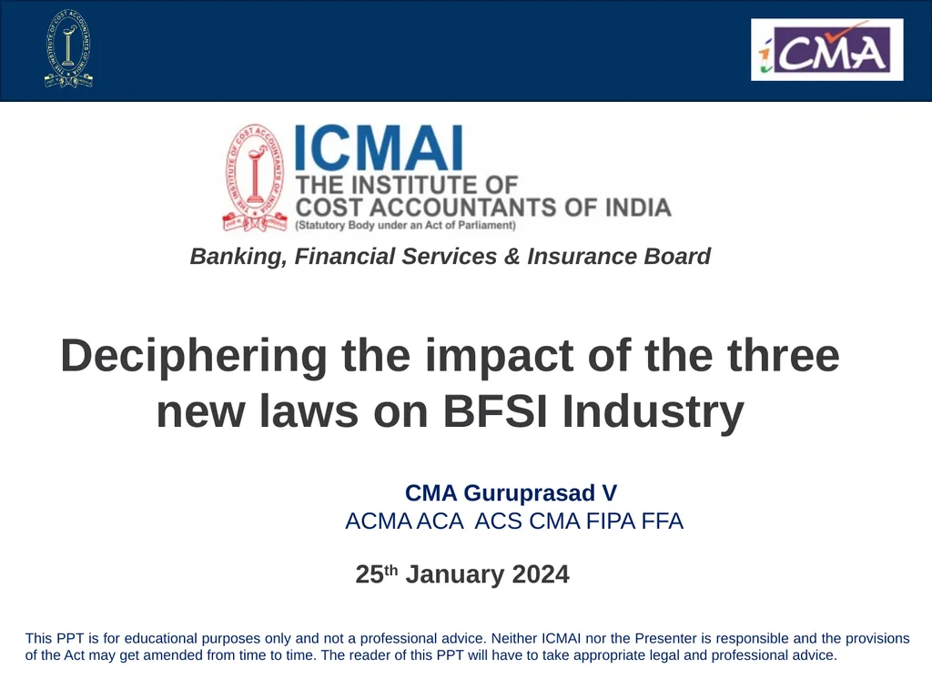 Banking, Financial Services & Insurance Board - slide 1 of 47