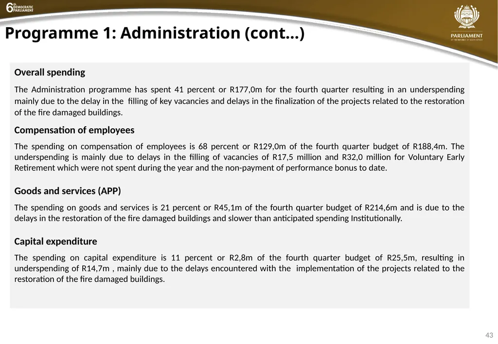 INSTITUTIONAL QUARTER 4 REPORT PRESENTATION - slide 43 of 61