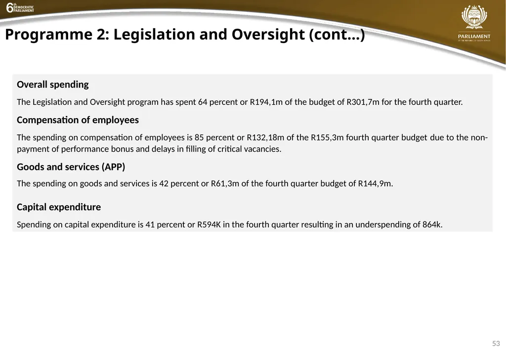 INSTITUTIONAL QUARTER 4 REPORT PRESENTATION - slide 53 of 61