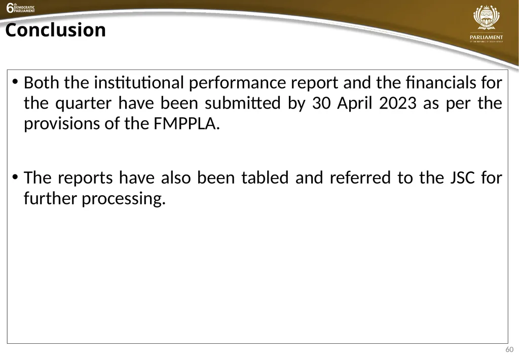 INSTITUTIONAL QUARTER 4 REPORT PRESENTATION - slide 60 of 61