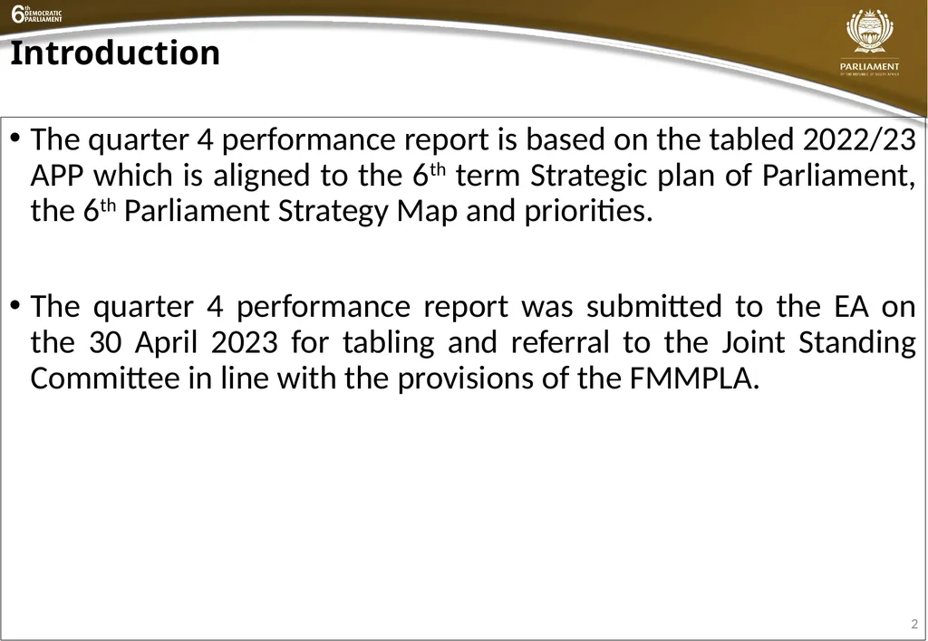 INSTITUTIONAL QUARTER 4 REPORT PRESENTATION - slide 2 of 61