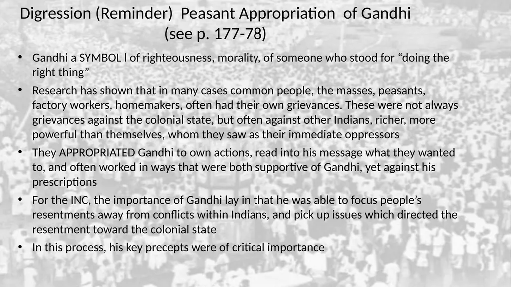 Gandhi: Caste, Class and Gender To better - slide 7 of 24