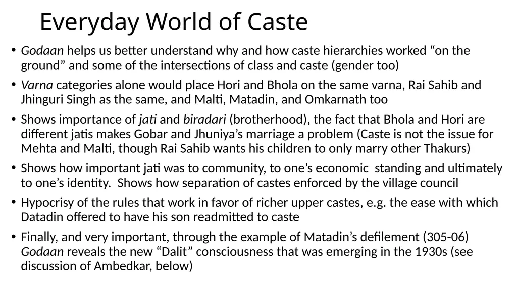 Gandhi: Caste, Class and Gender To better - slide 9 of 24