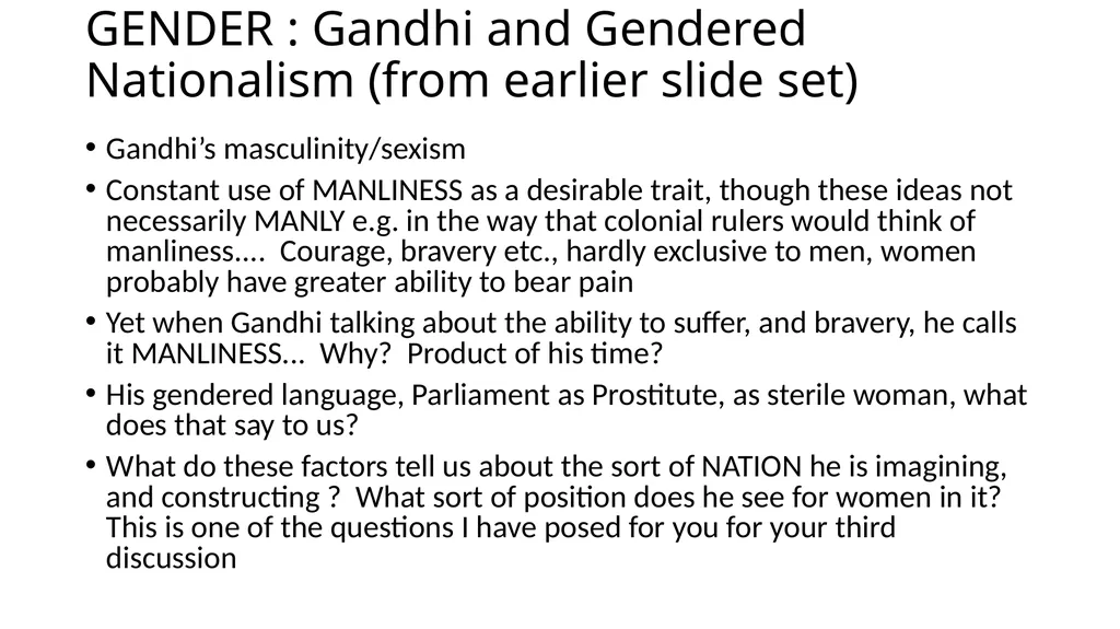 Gandhi: Caste, Class and Gender To better - slide 12 of 24