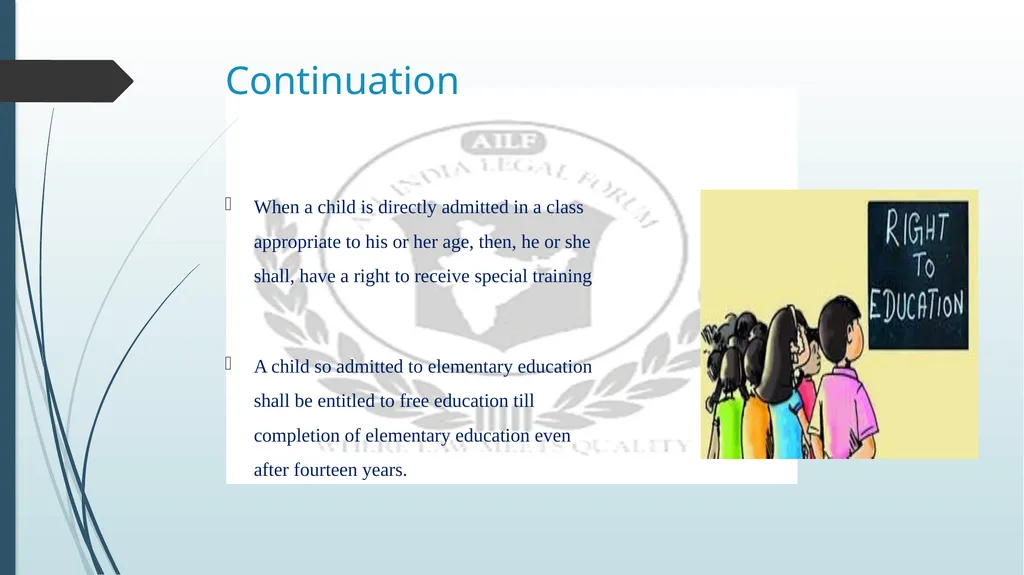 RIGHT TO EDUCATION IN INDIA BY R DIVYASHREE - slide 7 of 16