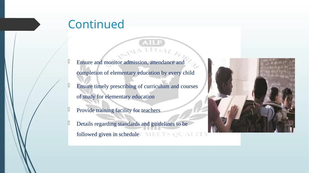 RIGHT TO EDUCATION IN INDIA BY R DIVYASHREE - slide 10 of 16