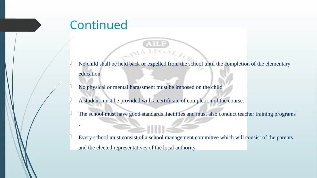 RIGHT TO EDUCATION IN INDIA BY R DIVYASHREE - slide 12 of 16