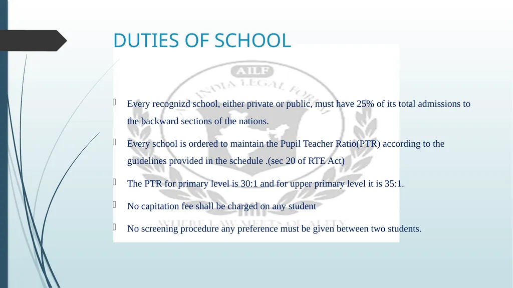RIGHT TO EDUCATION IN INDIA BY R DIVYASHREE - slide 11 of 16