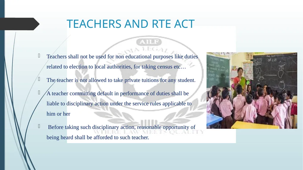 RIGHT TO EDUCATION IN INDIA BY R DIVYASHREE - slide 13 of 16