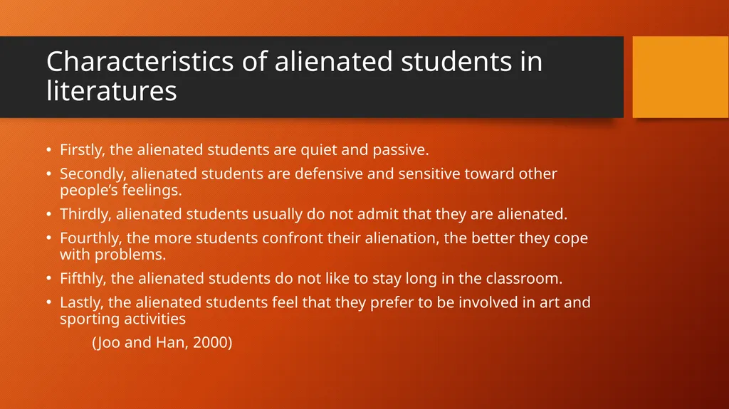 Alienation in the Process of Teaching and Learning - slide 12 of 28