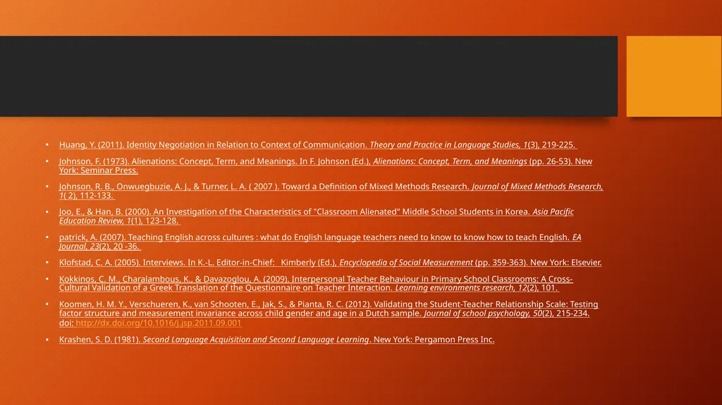 Alienation in the Process of Teaching and Learning - slide 20 of 28