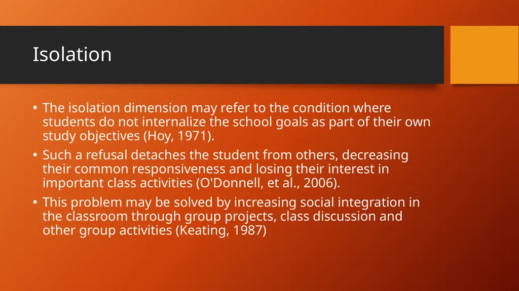 Alienation in the Process of Teaching and Learning - slide 9 of 28