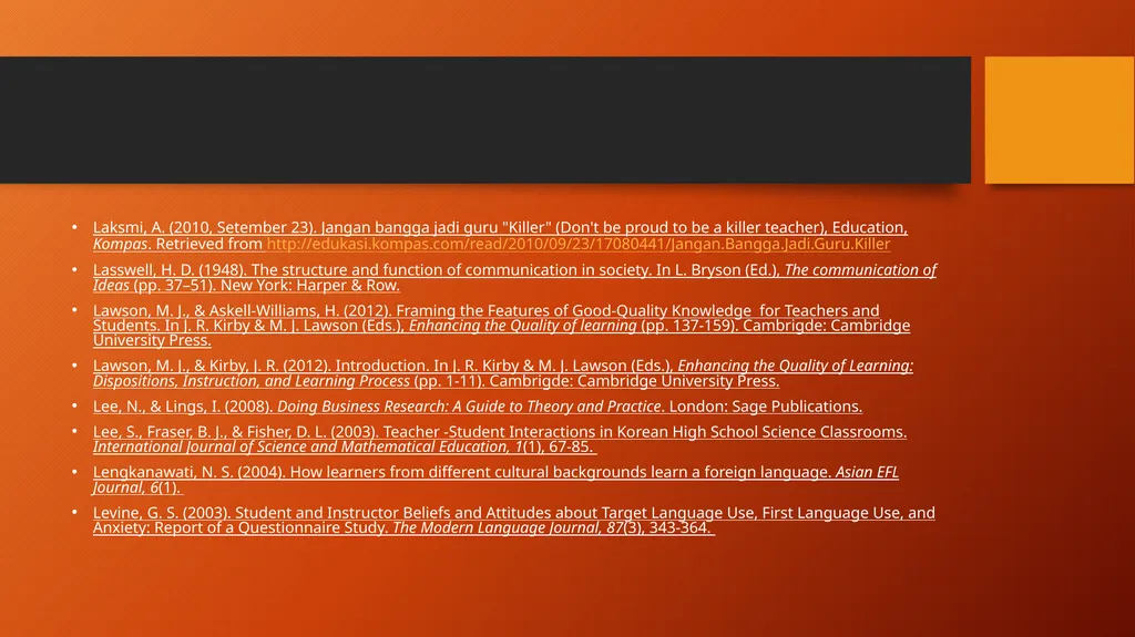Alienation in the Process of Teaching and Learning - slide 21 of 28