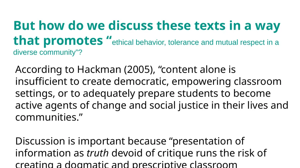 Discussing Race and Gender in Diverse Classrooms: - slide 4 of 43