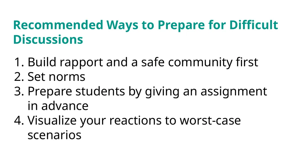 Discussing Race and Gender in Diverse Classrooms: - slide 31 of 43