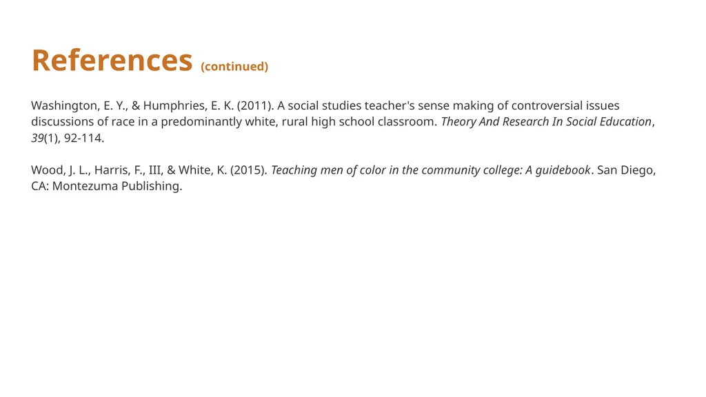Discussing Race and Gender in Diverse Classrooms: - slide 43 of 43