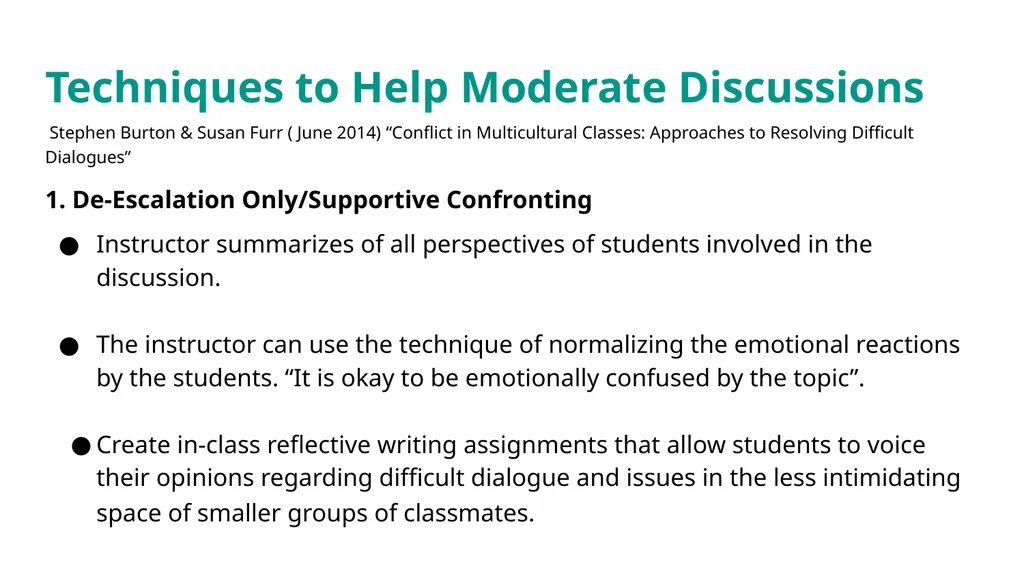 Discussing Race and Gender in Diverse Classrooms: - slide 32 of 43