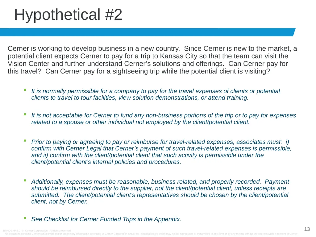 Anti-Bribery Training Cerner has zero tolerance - slide 13 of 16