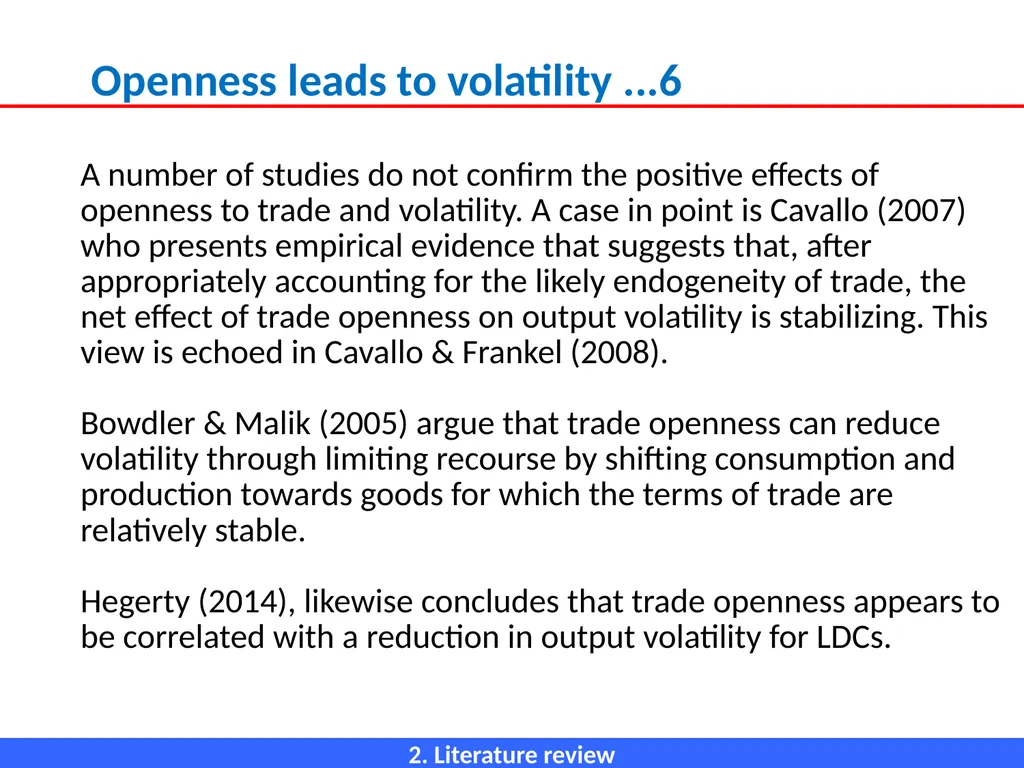ECONOMIC OPENNESS AND GDP growth volatility Lino - slide 15 of 48