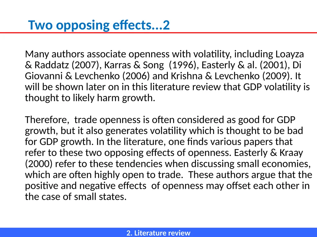 ECONOMIC OPENNESS AND GDP growth volatility Lino - slide 10 of 48
