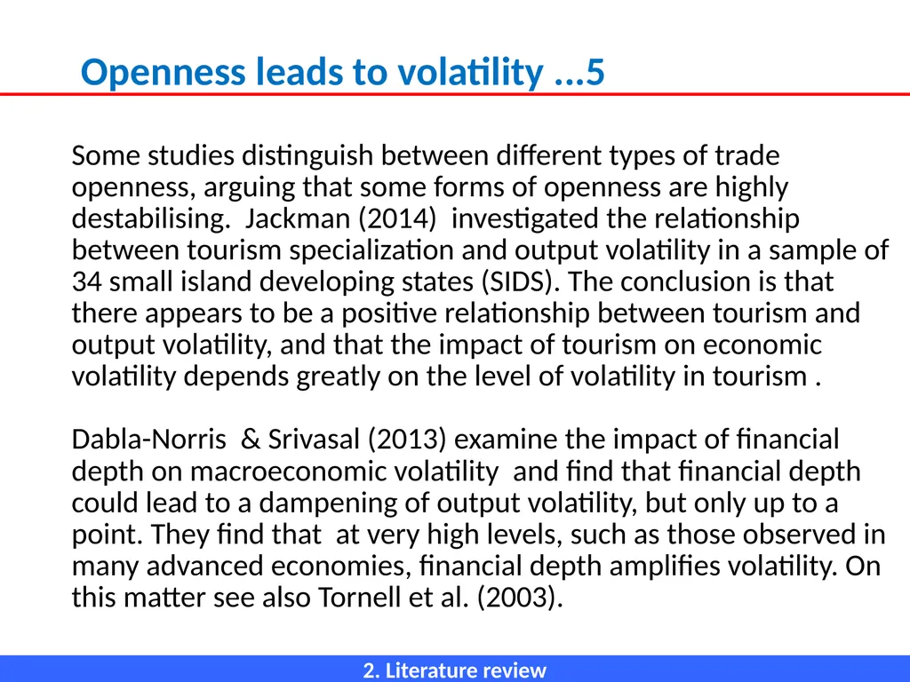 ECONOMIC OPENNESS AND GDP growth volatility Lino - slide 14 of 48