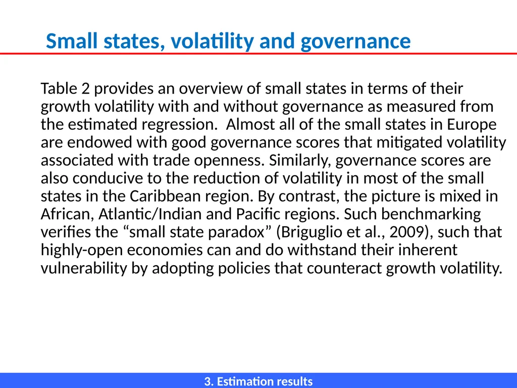 ECONOMIC OPENNESS AND GDP growth volatility Lino - slide 33 of 48