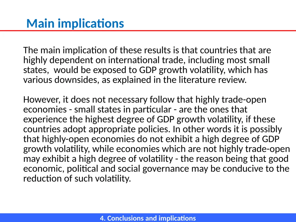 ECONOMIC OPENNESS AND GDP growth volatility Lino - slide 38 of 48