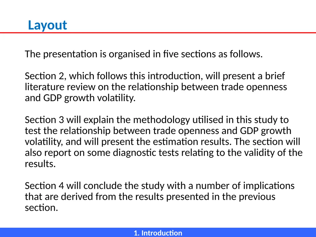 ECONOMIC OPENNESS AND GDP growth volatility Lino - slide 6 of 48