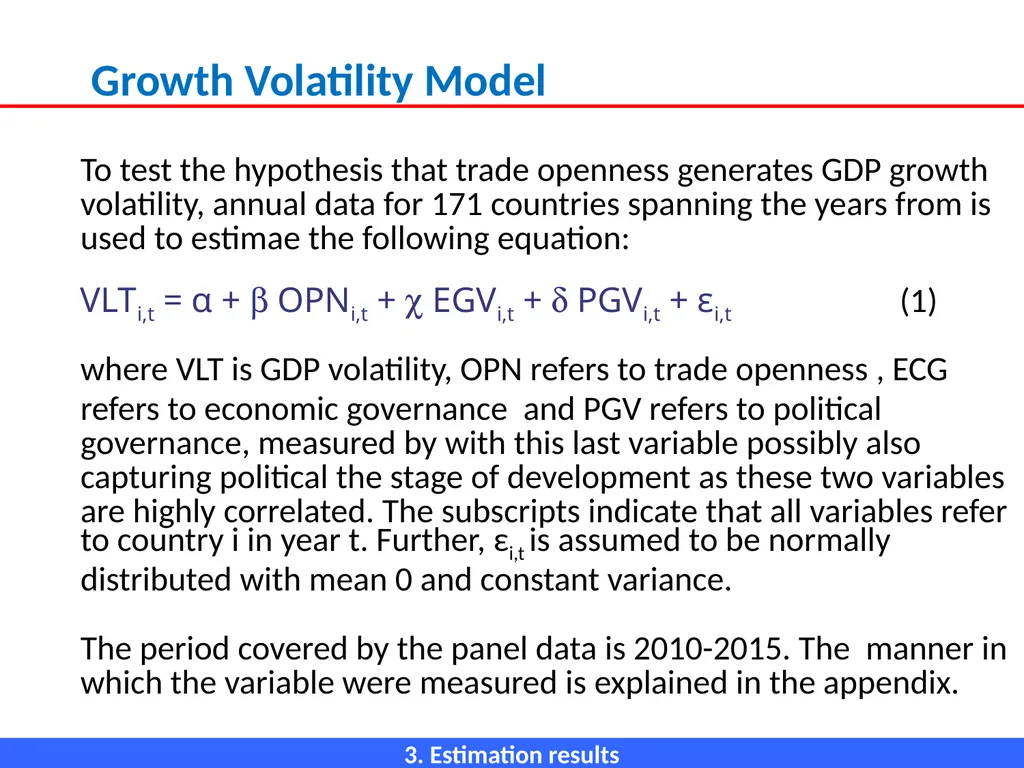 ECONOMIC OPENNESS AND GDP growth volatility Lino - slide 24 of 48