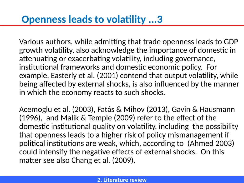ECONOMIC OPENNESS AND GDP growth volatility Lino - slide 12 of 48