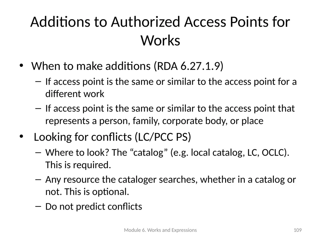 Describing works and expressions Module 6 Prepared - slide 109 of 163