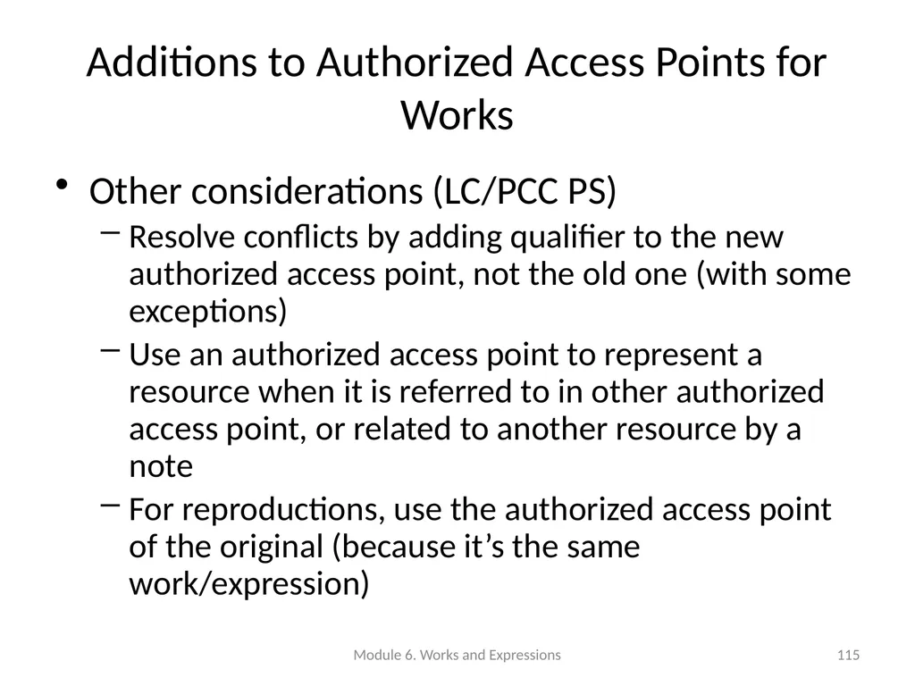 Describing works and expressions Module 6 Prepared - slide 115 of 163