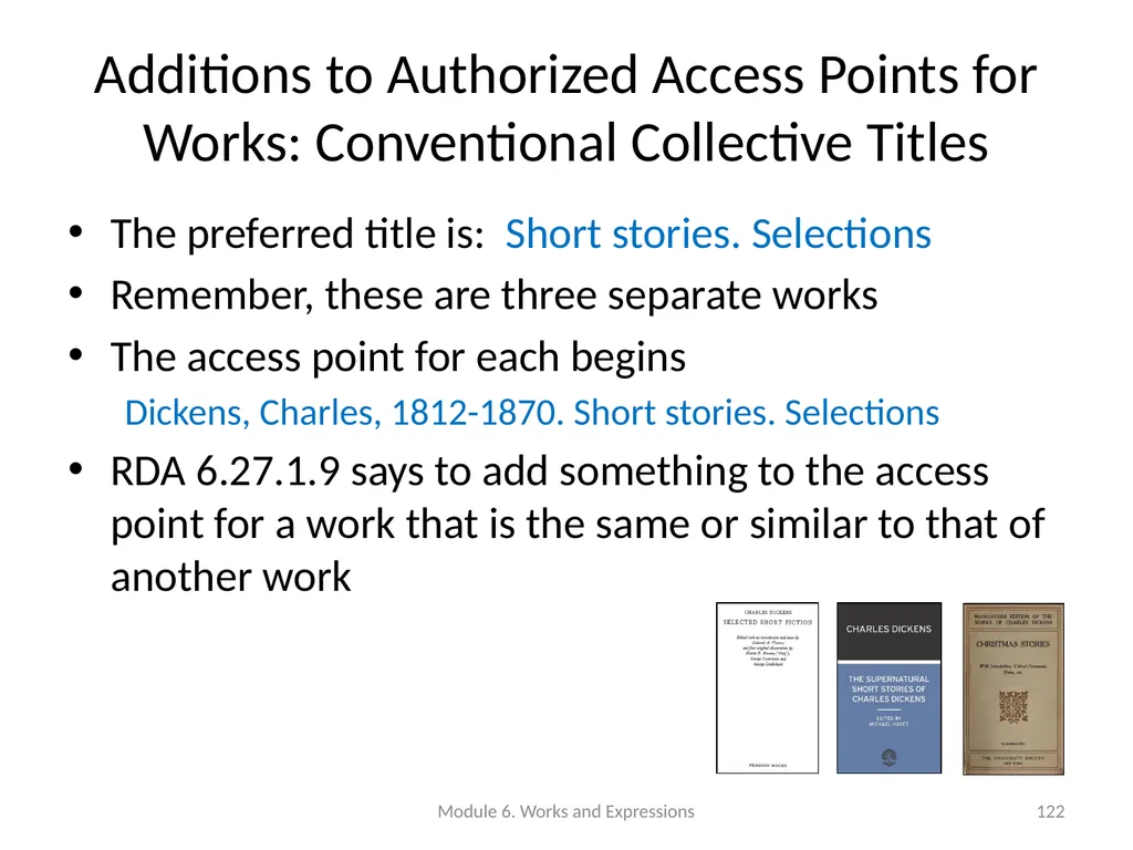 Describing works and expressions Module 6 Prepared - slide 122 of 163