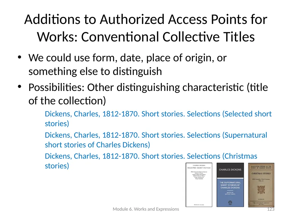 Describing works and expressions Module 6 Prepared - slide 123 of 163