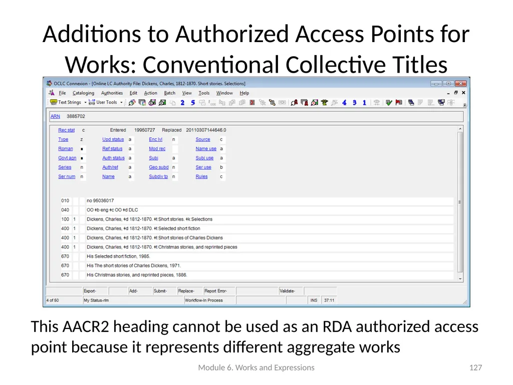 Describing works and expressions Module 6 Prepared - slide 127 of 163
