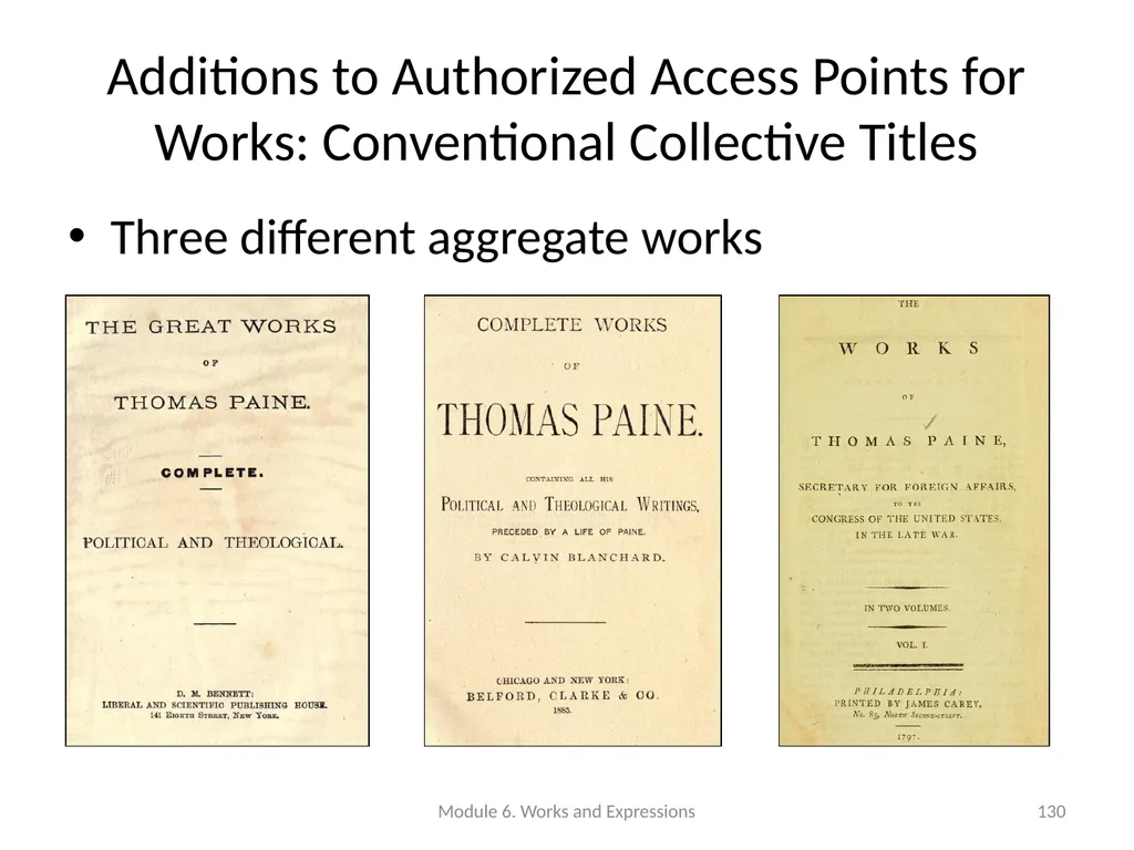 Describing works and expressions Module 6 Prepared - slide 130 of 163